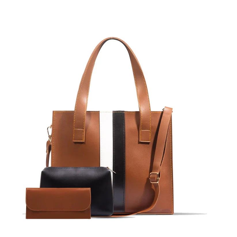 Blend 3 Pcs Black Ladies Tote Bag