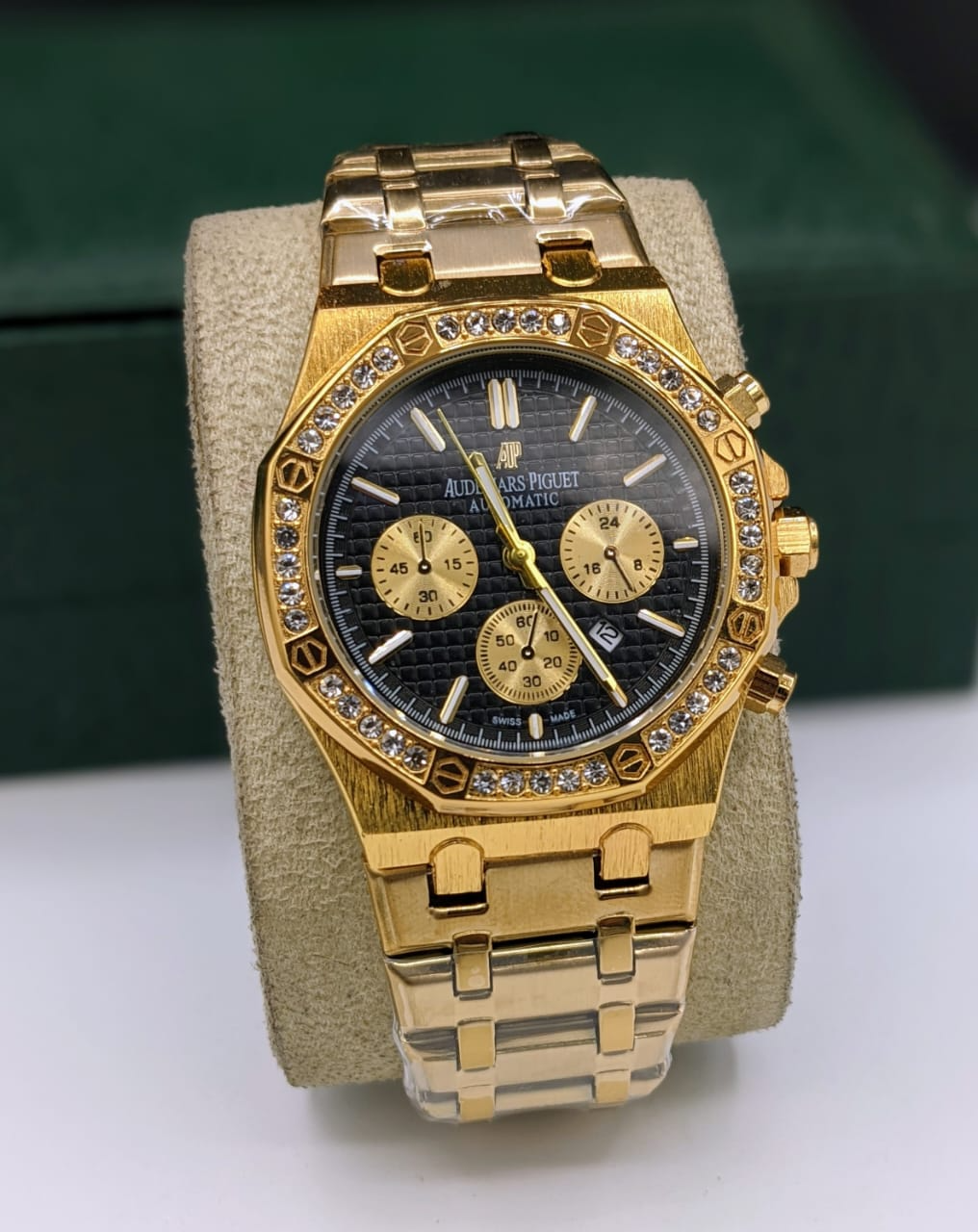 AP Royal Oak Diamond Bezel Stainless Steel Chain