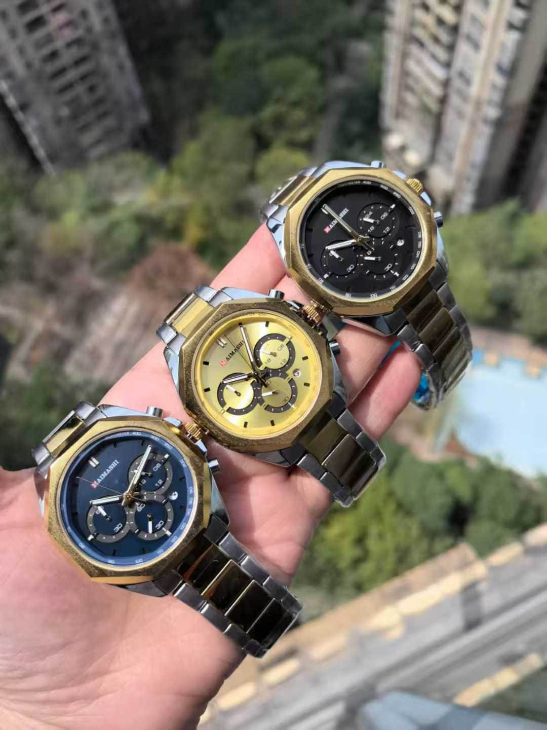 MAIMASHI Original Watches Gent's Collection Chronograph Edition China Assembled Water Resistant Model No. M-3344