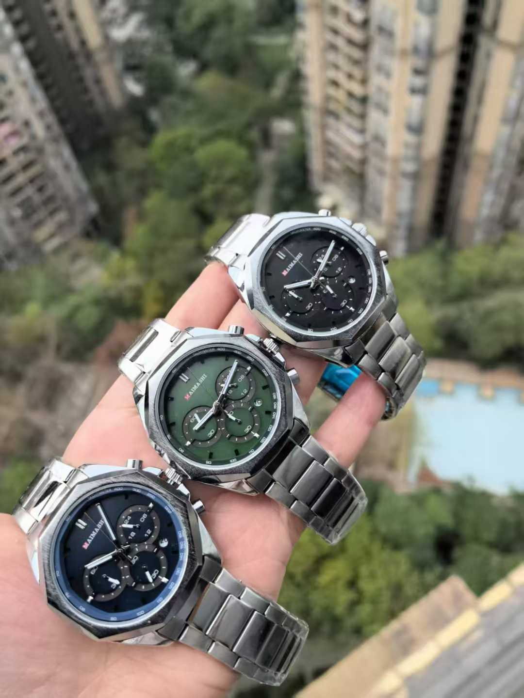 MAIMASHI Original Watches Gent's Collection Chronograph Edition China Assembled Water Resistant Model No. M-3344