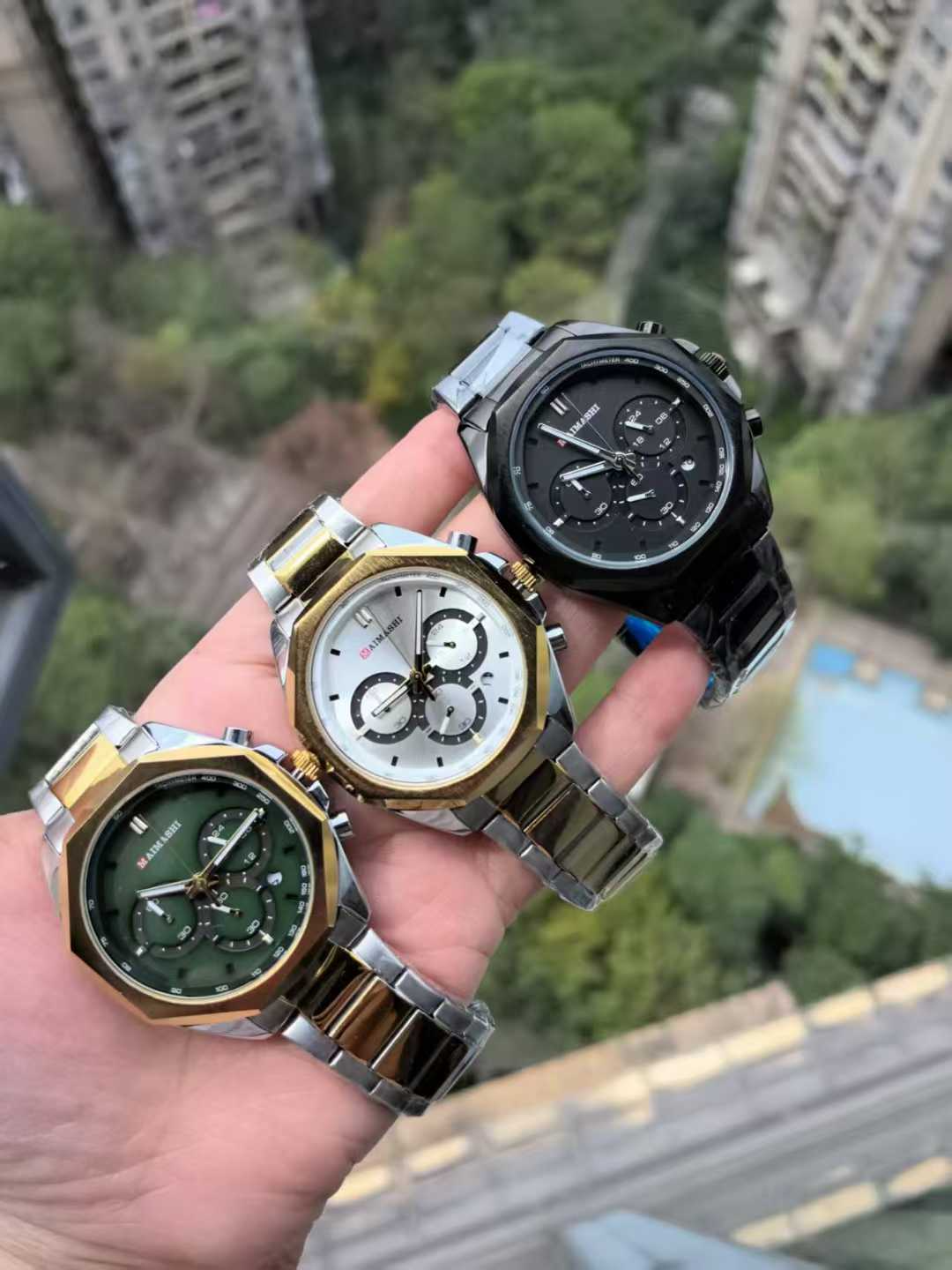 MAIMASHI Original Watches Gent's Collection Chronograph Edition China Assembled Water Resistant Model No. M-3344