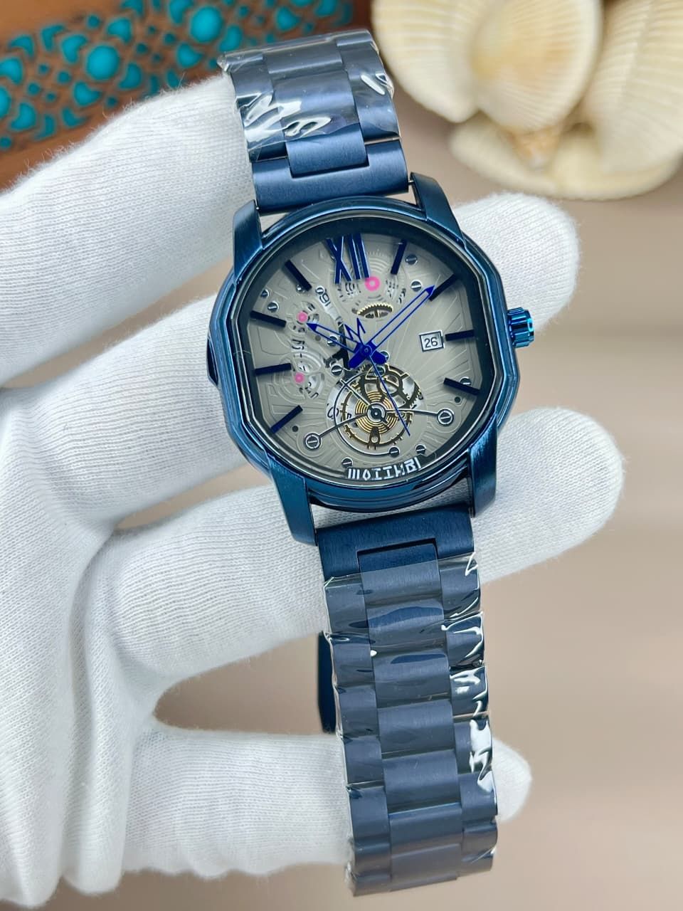 MATTURI Gents Steel Chain Down Second & Date