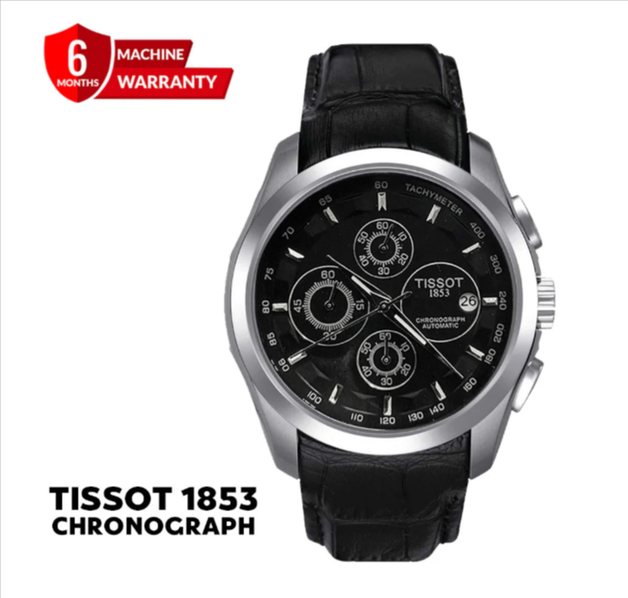 Tis-1853 Chronograph Leather Strap Watch