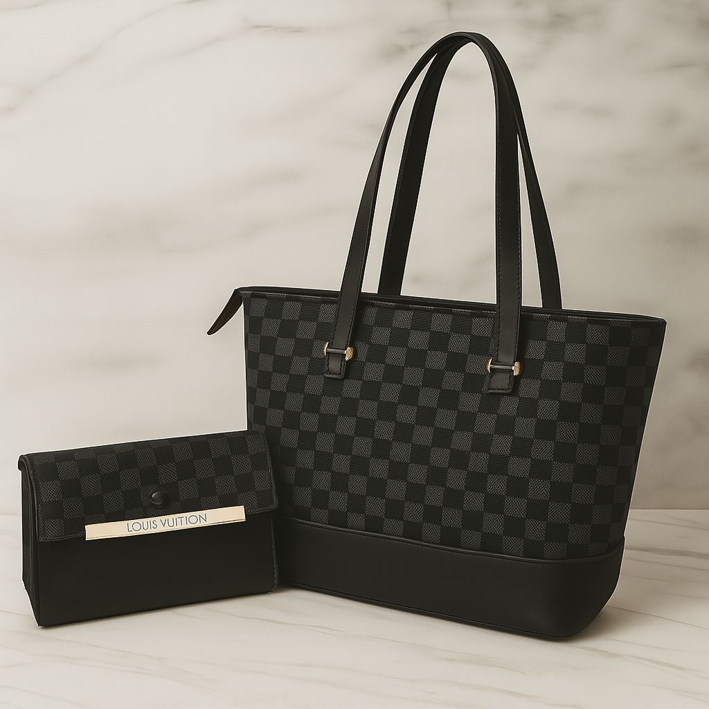 Lv High Quality Tote Bag With Clutch Wallet