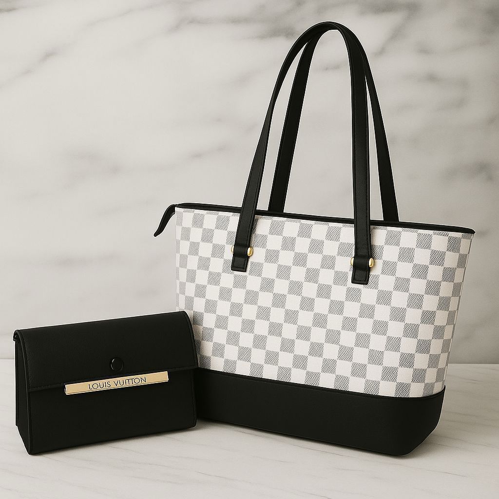 Lv High Quality Tote Bag With Clutch Wallet