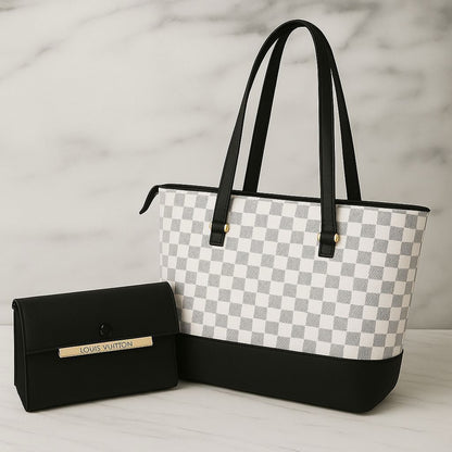 Lv High Quality Tote Bag With Clutch Wallet