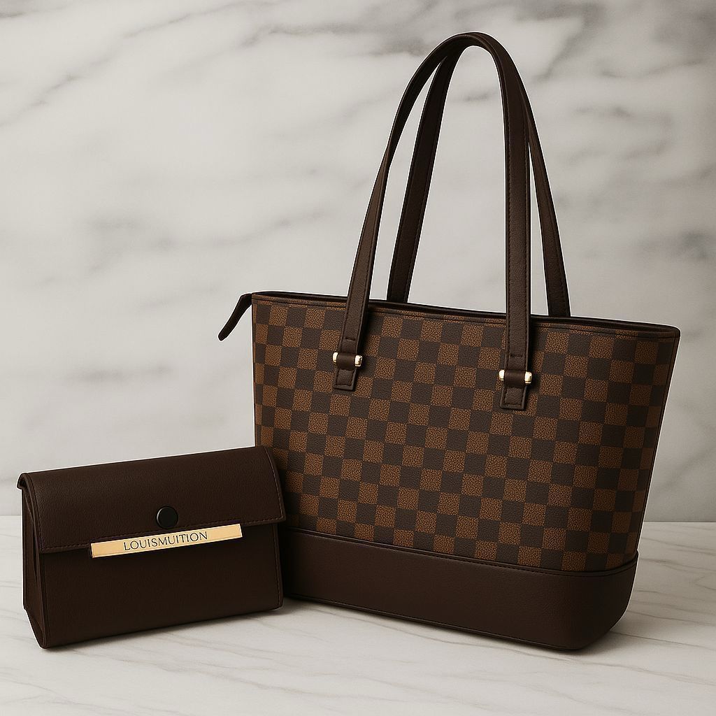 Lv High Quality Tote Bag With Clutch Wallet