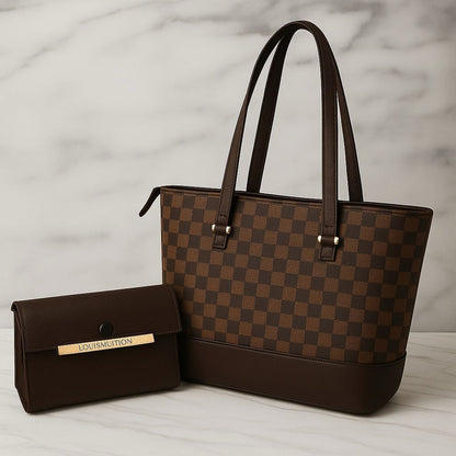 Lv High Quality Tote Bag With Clutch Wallet