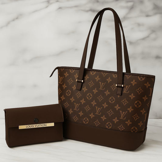 Lv High Quality Tote Bag With Clutch Wallet