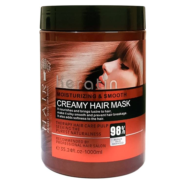 KERATIN CREAMY HAIR MASK MOISTURIZING & SMOOTH 1000 ML