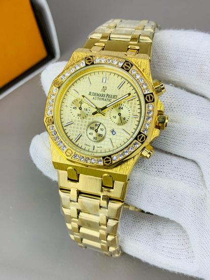 AP Royal Oak Diamond Bezel Stainless Steel Chain