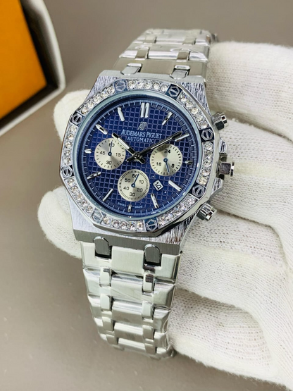 AP Royal Oak Diamond Bezel Stainless Steel Chain
