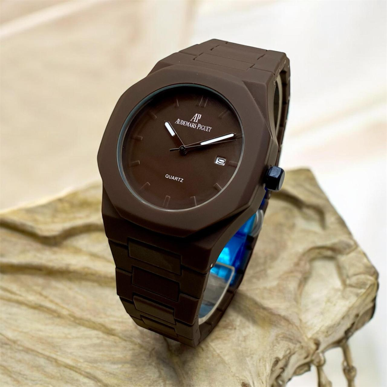 Aura AP Style Watch – Lightweight Fiber Chain with Date