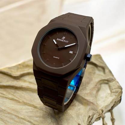 Aura AP Style Watch – Lightweight Fiber Chain with Date