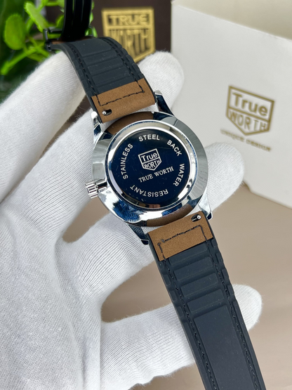 True worth  Rubber Strap Watch with Date